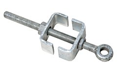 Eyebolt 10" + 2 H/clip Adj Galv